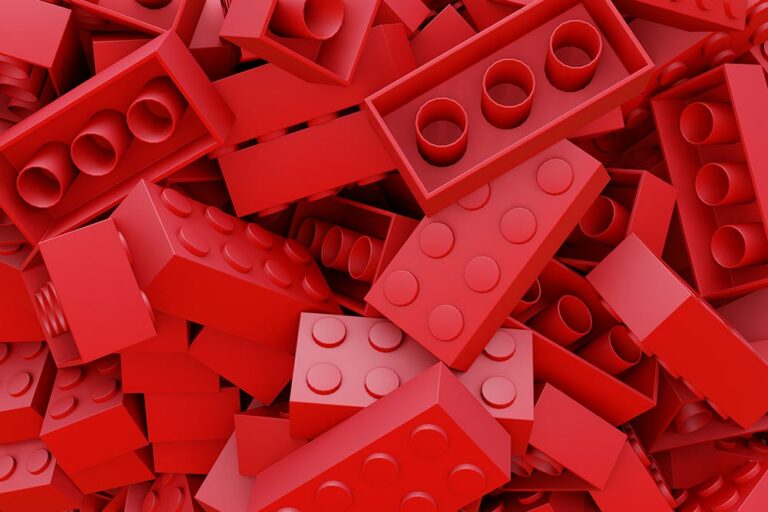 Rendu 3D hyperréaliste de briques rouges