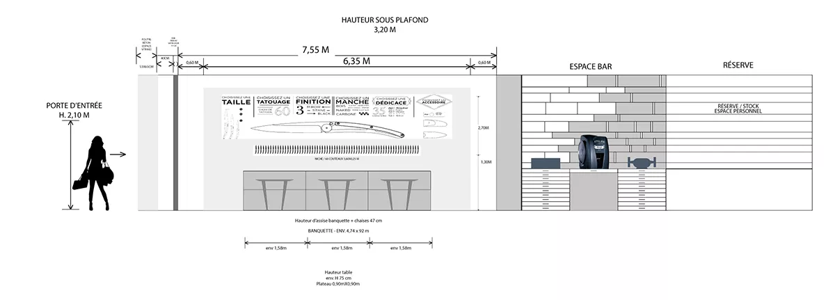 Scénographie commerciale pour la moyenne distribution, rendu 3D par Nowaxx