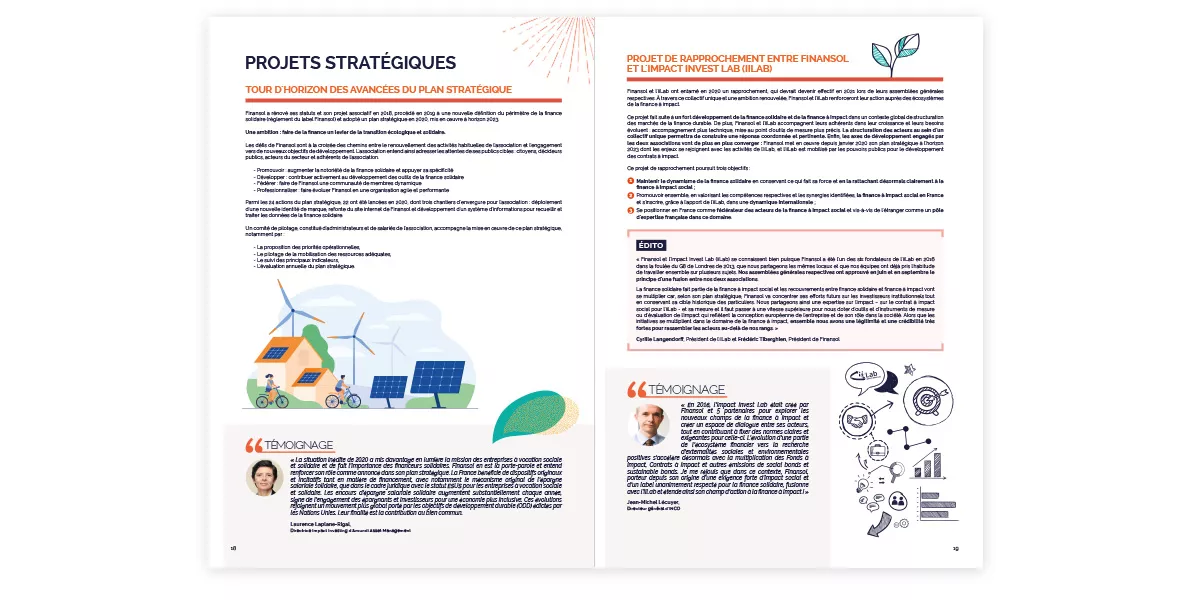 Infographies financières du rapport Finansol, création Nowaxx