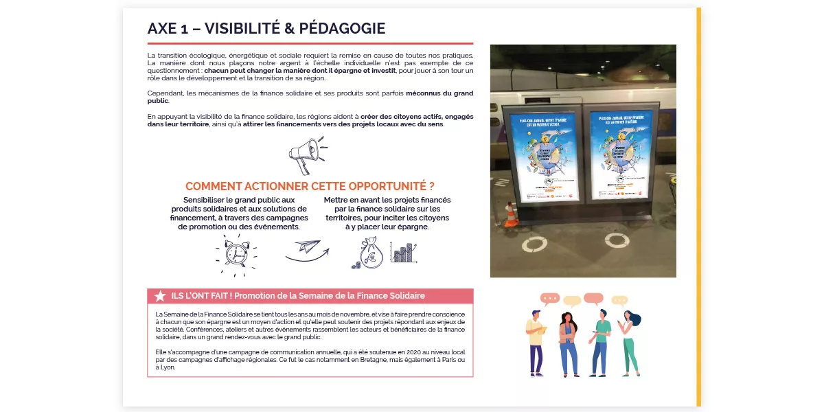 Brochure imprimée pour la finance solidaire, conception et impression Nowaxx