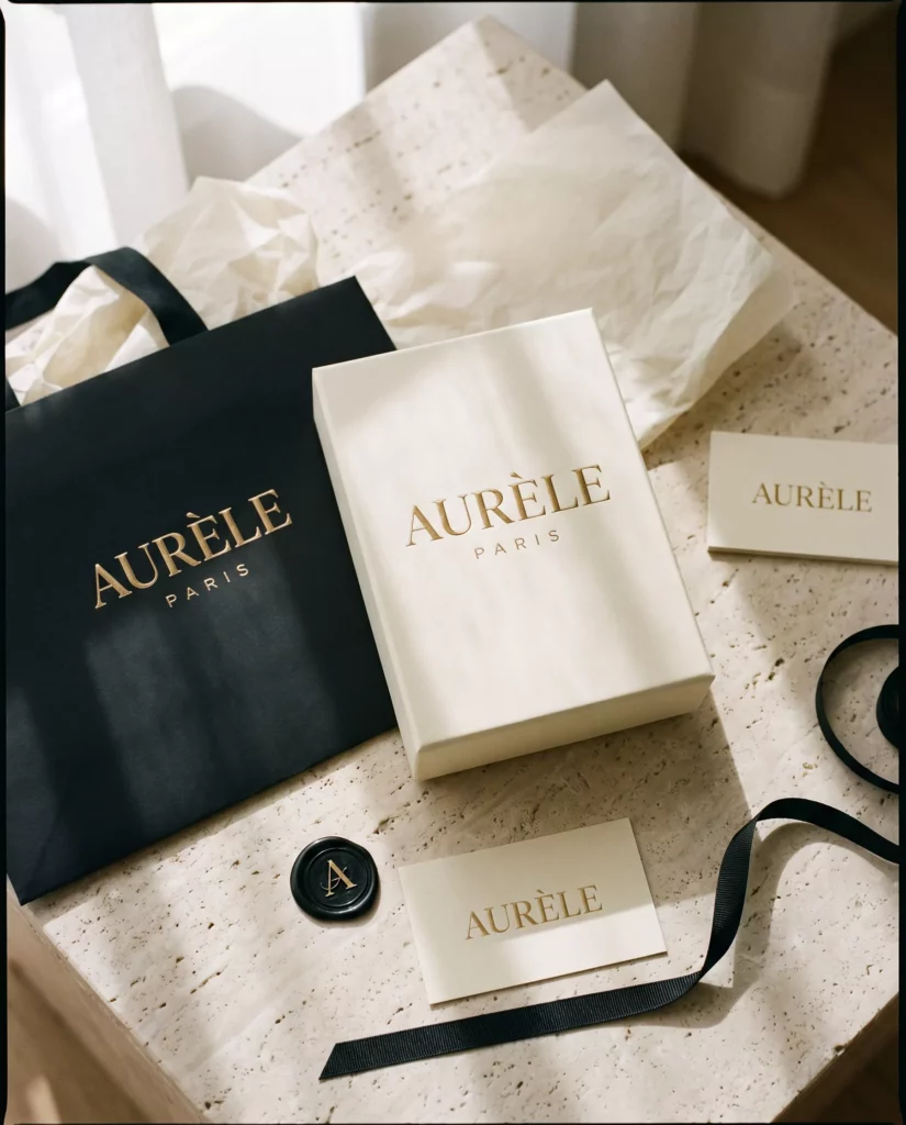 Identité visuelle et packaging pour la maison de parfum Aurèle Paris