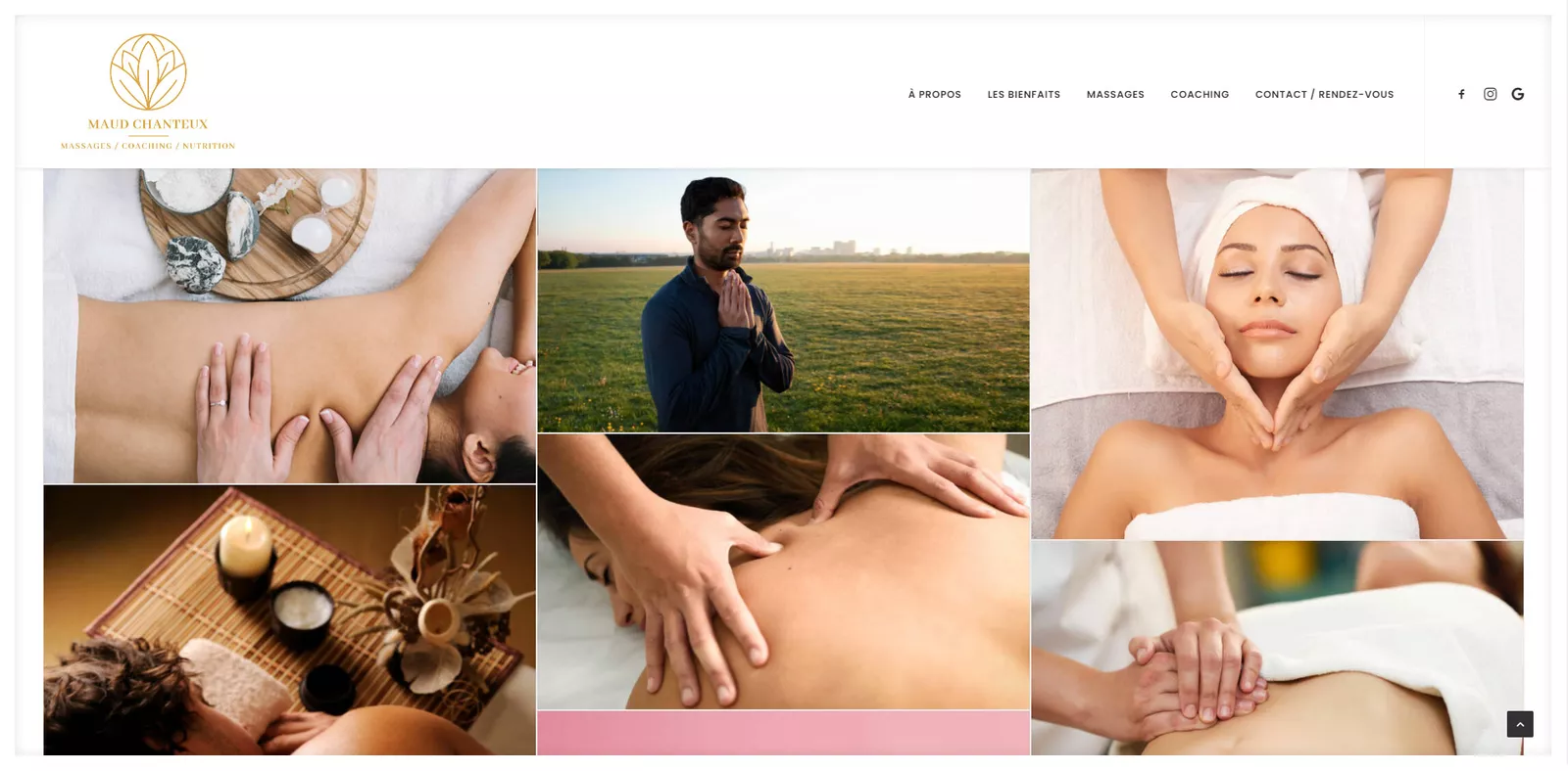 Site internet vitrine de Maud Chanteux sur mobile, agence web Nowaxx Paris, Romainville et Troyes