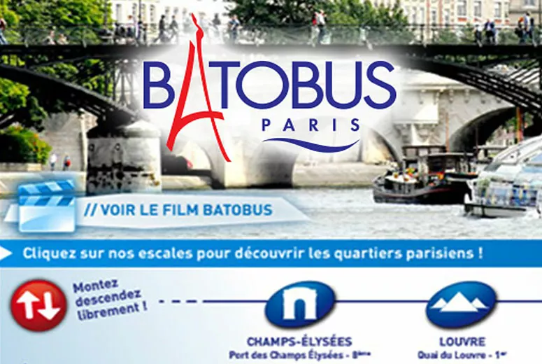 Batobus — site e-commerce et marketing digital de la navette fluviale de Paris, réalisation Nowaxx