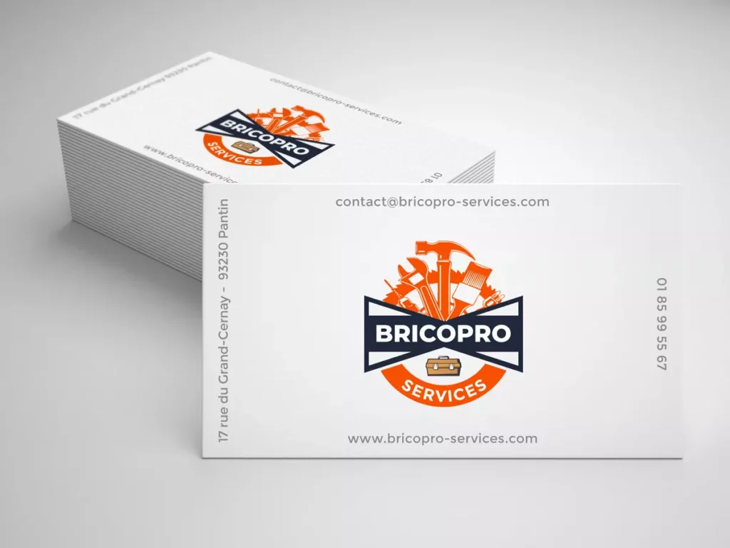 Bricopro Services — création de logo et identité visuelle d'artisan, réalisation Nowaxx graphiste Paris