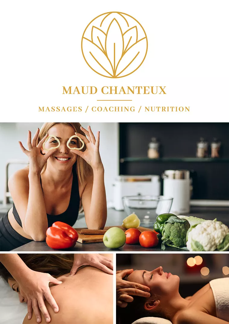 Maud Chanteux — identité et site internet d&rsquo;une praticienne massage, coaching et nutrition