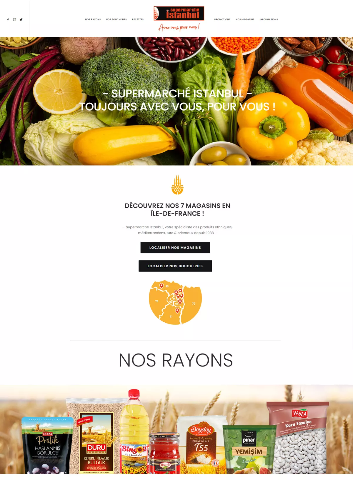 Supermarché Istanbul — communication globale et site internet d&rsquo;un supermarché