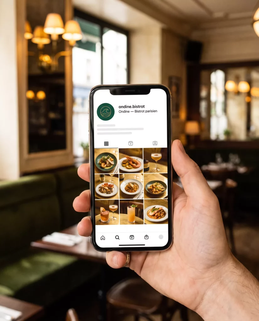 Compte Instagram du bistrot Ondine