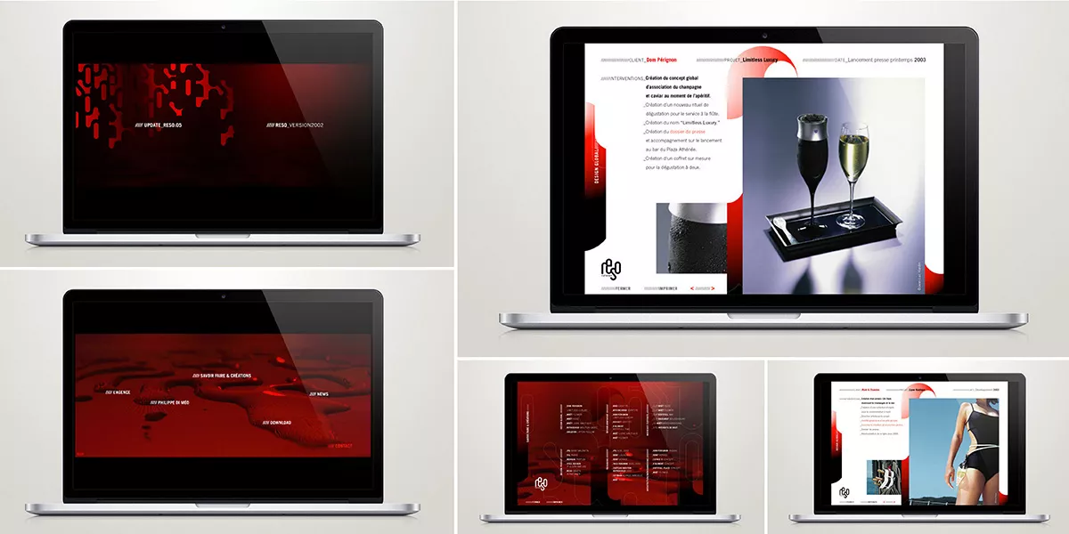 Site internet portfolio de Reso Design avec animations HTML5, création de l'agence Nowaxx