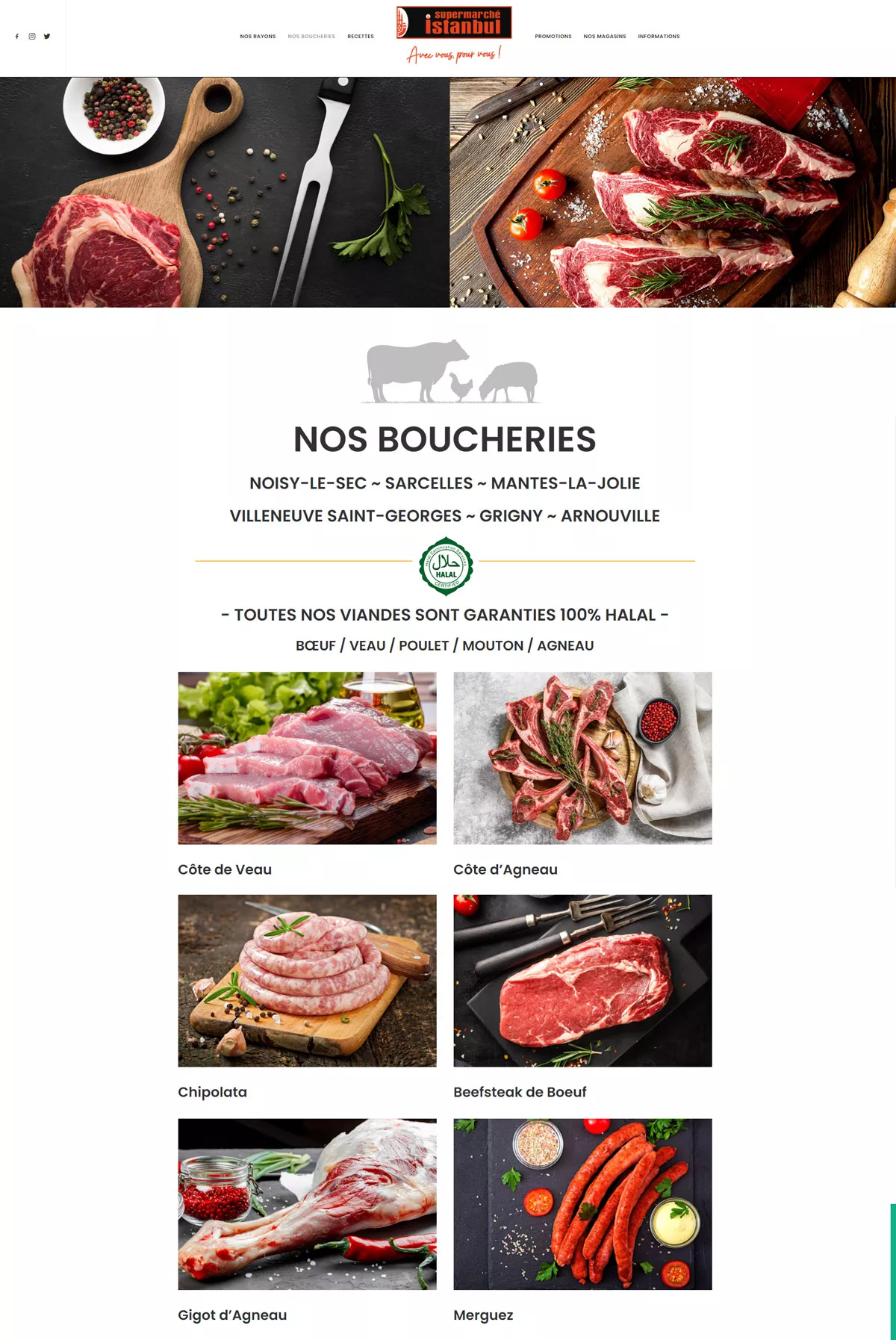 Supports de communication pour une épicerie spécialisée, Supermarché Istanbul, agence Nowaxx