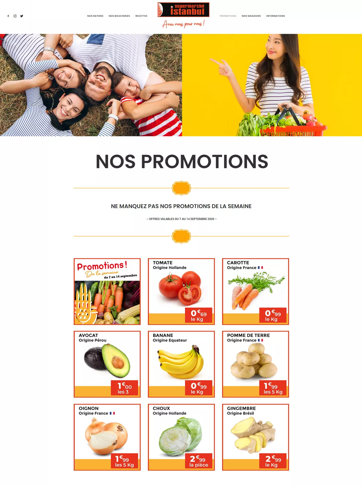 Visuels produits et réseaux sociaux du Supermarché Istanbul, réalisation Nowaxx